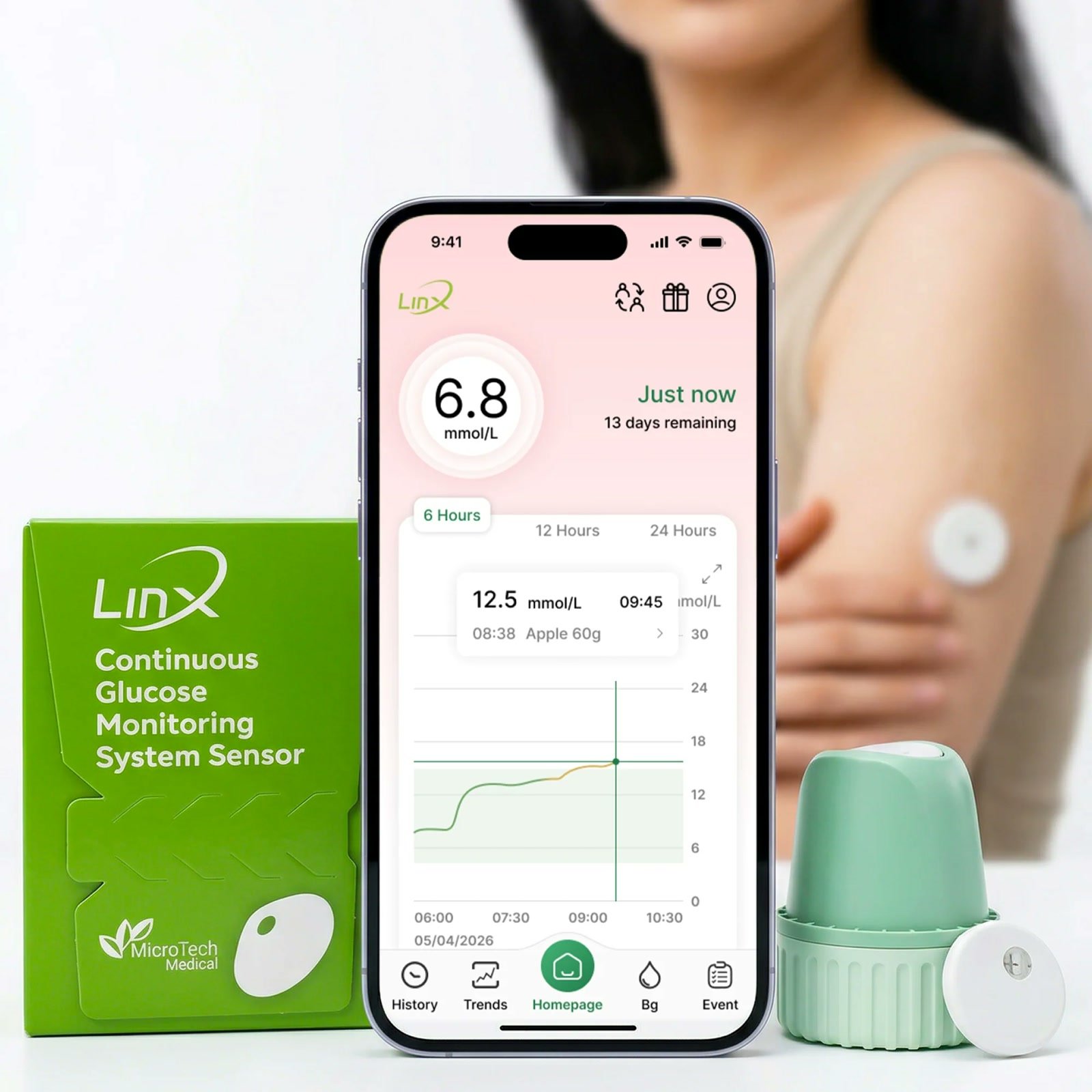 The LinX sensor and applicator, ready to use